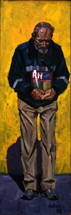 Szent Pter az utcasarkon, 2008, olaj, farost, 180 x 60 cm