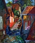 Zebegnyi utca, 1999, olaj, farost, 64 x 52 cm