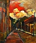 Red street, 2000, oil on wood-fibre,  85 x 69 cm