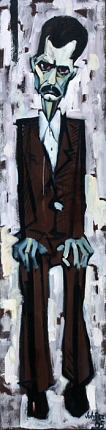 Jzsef Attila, 2005, olaj, farost, 190 x 47 cm